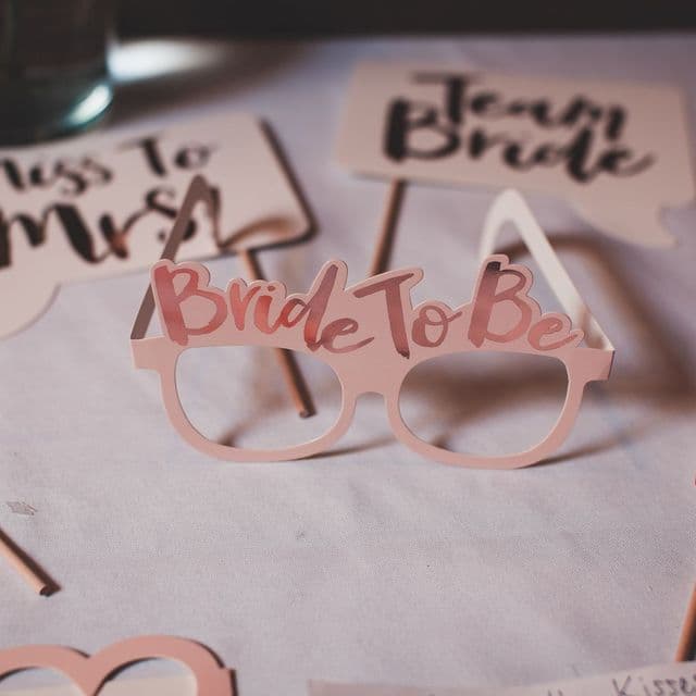 Team Bride props and sashes for a hen party