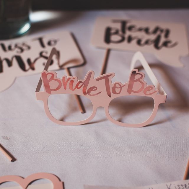 Team Bride props and sashes for a hen party